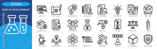 Tableau sur toile Icon Research and development collection set