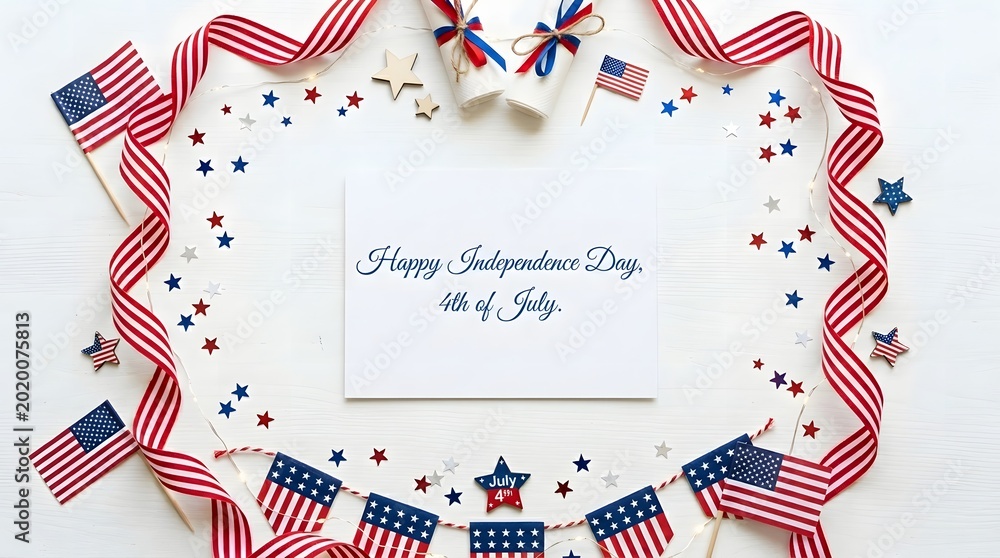 Obraz premium Happy independence day usa 4th of july celebration decorations