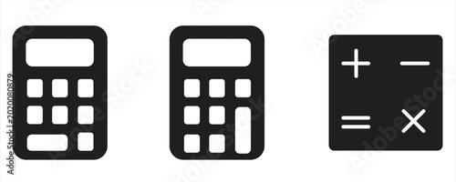 Foto calculator icon, calculation symbol, accounting, eps10 on white background, vector illustration