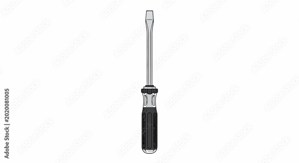 Εκτύπωση καμβά Screwdriver with black handle and metal.