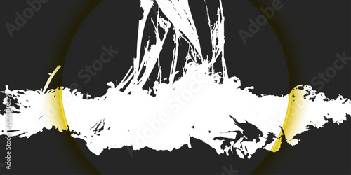Foto Abstract grunge vector illustration of a detailed black ink silhouette map of Eu