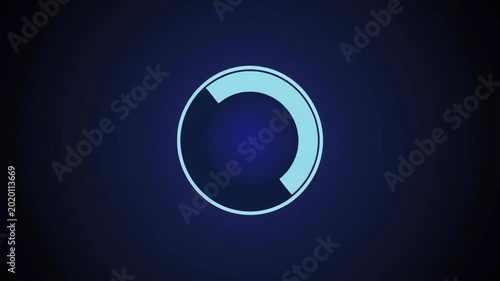 Circular Loading Bar Animation Abstract Tech HUD