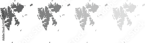 Foto Norway Svalbard Vector Area Boundary Map Art with Vertical infographic line pattern view
