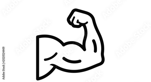 Flexed arm emoji for strength and power