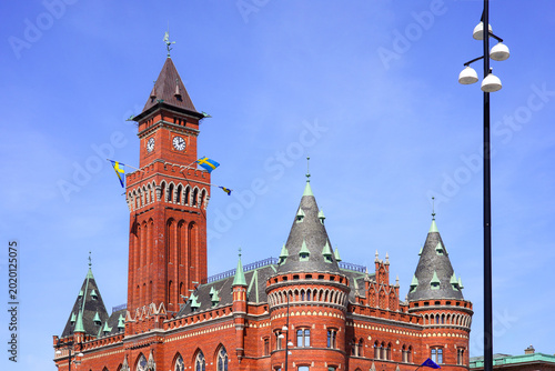 Fotografie Close-up of Helsingborg City Hall, Sweden