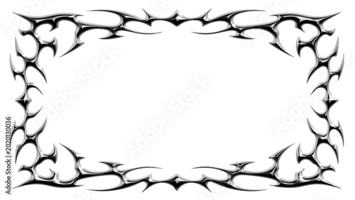 Obraz na płótnie Chrome neo tribal rectangular frame border