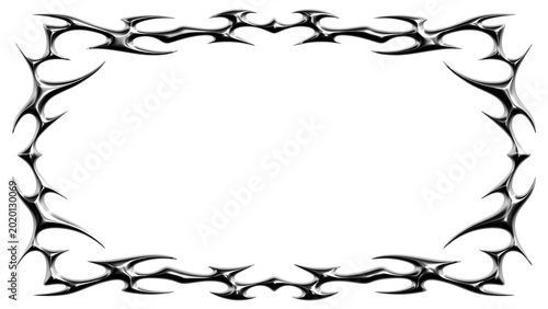 Obraz na płótnie Chrome neo tribal rectangular frame border