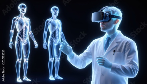 Virtual reality training for medical professionals laboratory digital content technology environment futuristic viewpoint