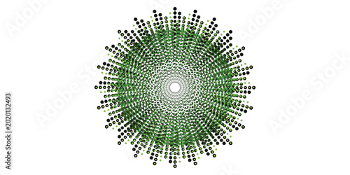 Принти на полотні Scientific illustration of Chlamydomonas unicellular green algae with detailed internal anatomy and microscopic biological texture