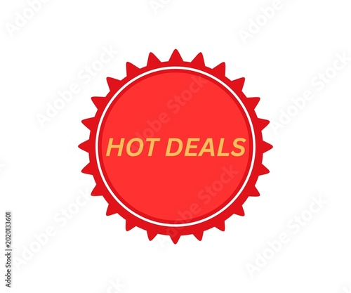 Vector illustration of a red best choice seal badge featuring a gold star and guarantee text as a premium quality promotional sticker for a business sale offer