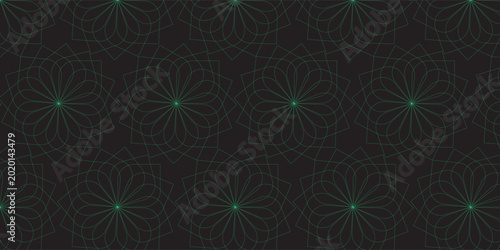 Foto High-quality vector illustration of  floral geometric grid