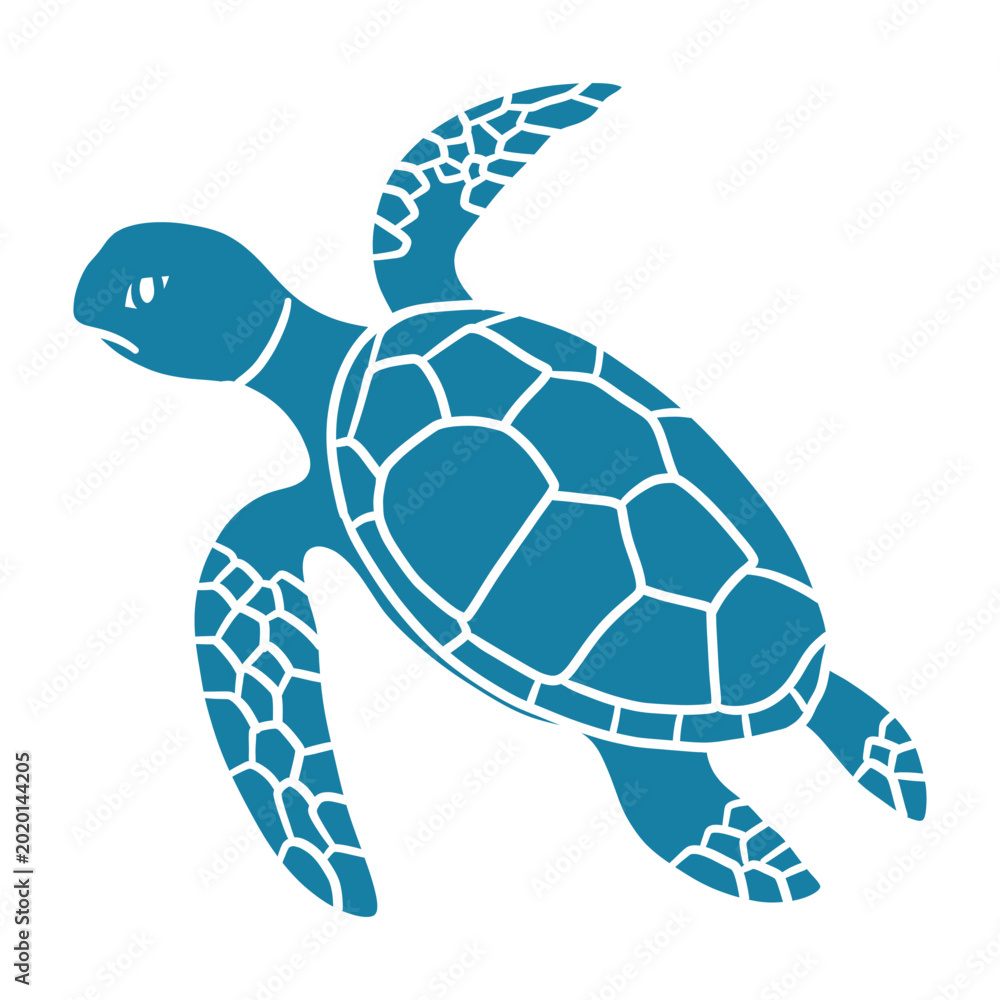 Fototapeta premium Cute turtle clipart. Vector illustration.