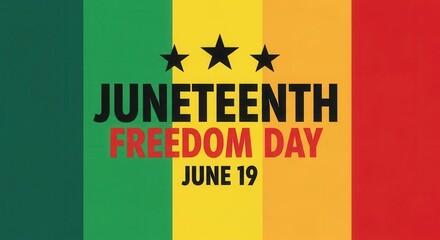 Celebration of juneteenth freedom day on june 19th