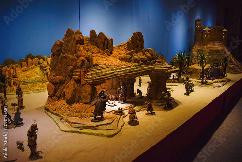 Fotografi Nativity Diorama in Toledo’s Christmas Exhibition