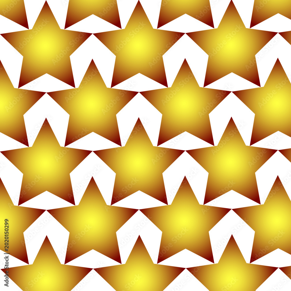 Obraz premium Golden Stars Pattern