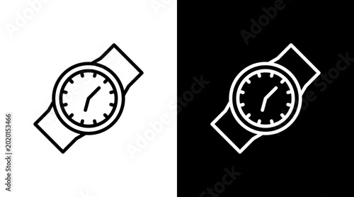 Konstfotografi Watch  White Icon Set Design