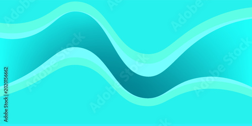 Abstract Wave Pattern with Blue Gradient Horizontal Background Design. Vector illustration