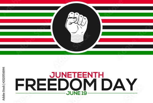 Φωτογραφία Juneteenth Freedom Day illustration with raised fist symbol and celebration theme on June 19