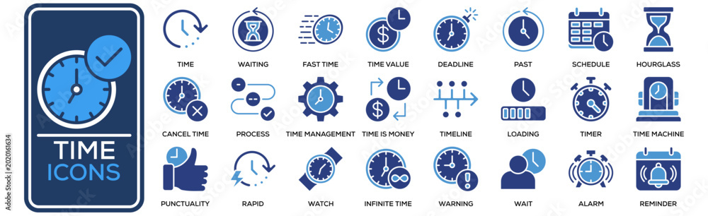Foto Time Icon Set Collection
