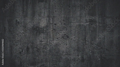 Obraz na plátně Dark gray concrete wall with texture.