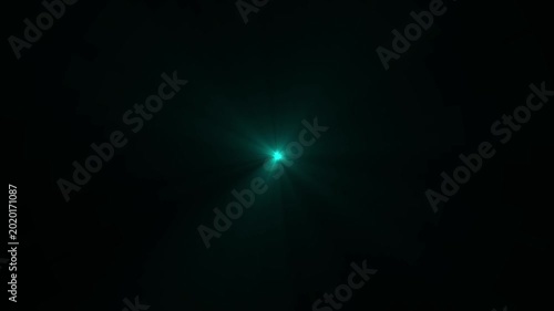 Abstract loop center glow blue beautiful star optical flare shine light ray rotate animation  sun light lens flares art animation background Shining star and light rays motion graphics on black chroma