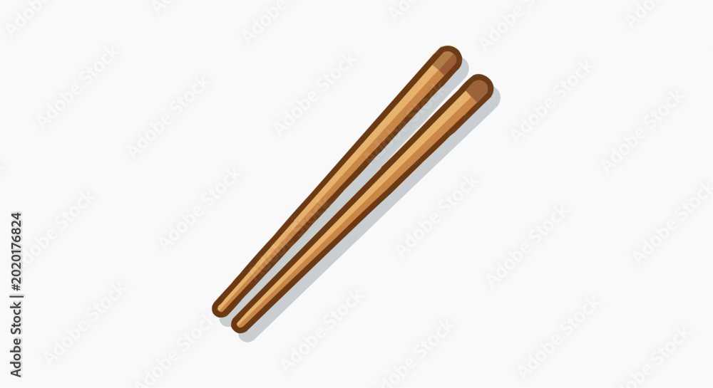 Obraz premium Chopsticks Flat Icon Vector Illustration