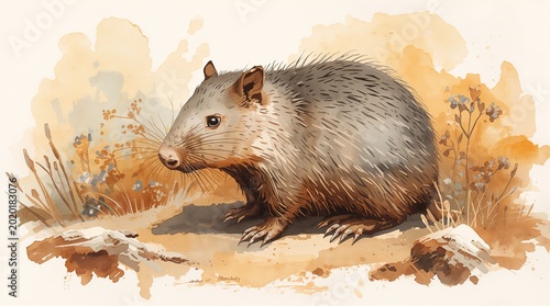 a  hairy-nosed wombat ai