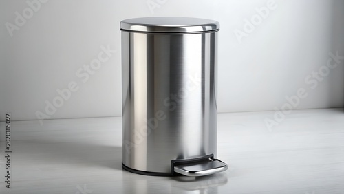 Stainless steel step on trash can with pedal