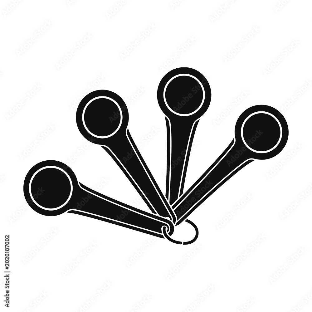 Φωτογραφία Measuring spoons set for cooking and baking kitchen tool isolated on white backg