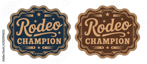 Photos Rodeo champion cowboy belt buckle emblem featuring bull rider medal ornate typog