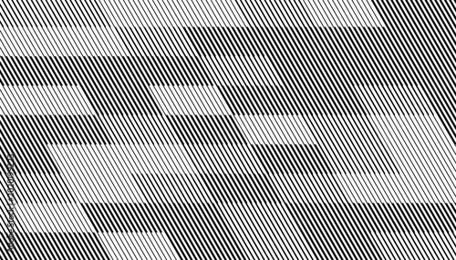 Canvastavla Black and white smooth transition of diagonal lines pattern for sporty and modern background