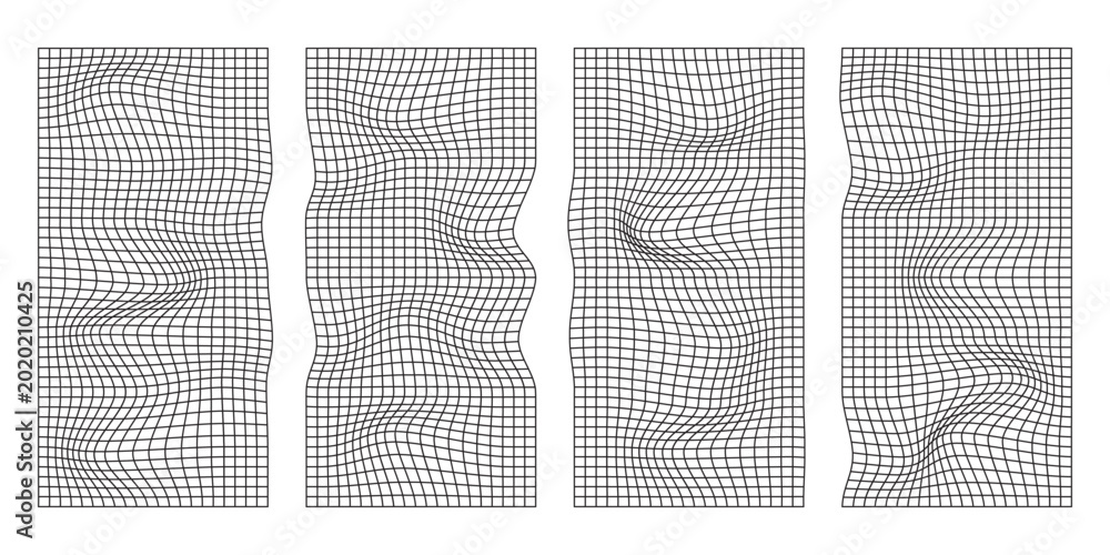 Canvas Print Distorted square grid