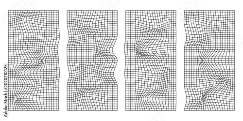 Bilde på lerret Distorted square grid