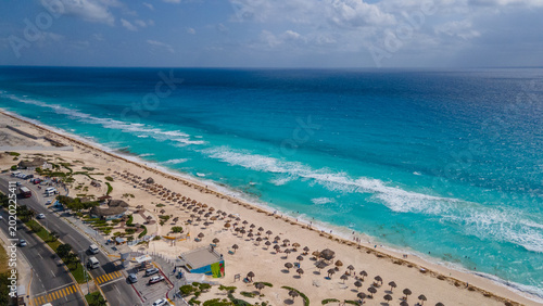Bild auf Leinwand VISTA AEREA DE CANCUN ,CARIBE MEXICANO
