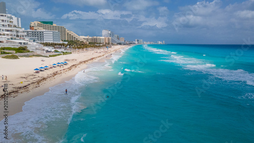 Tableau sur toile VISTA AEREA DE CANCUN ,CARIBE MEXICANO