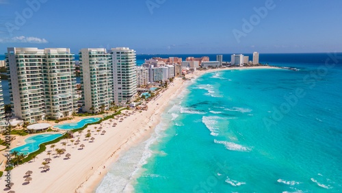 Obraz na płótnie VISTA AEREA DE CANCUN ,CARIBE MEXICANO