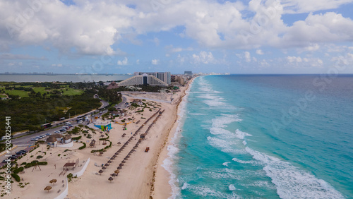 VISTA AEREA DE CANCUN ,CARIBE MEXICANO