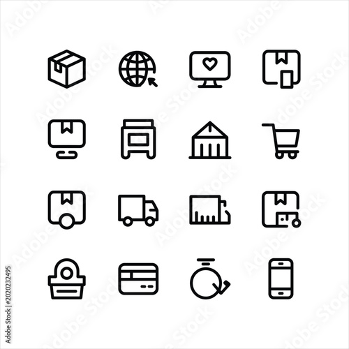Logistics Ecommerce Icon Set