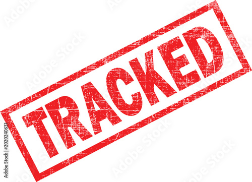 Obraz na plátne Red stamp with the word Tracked