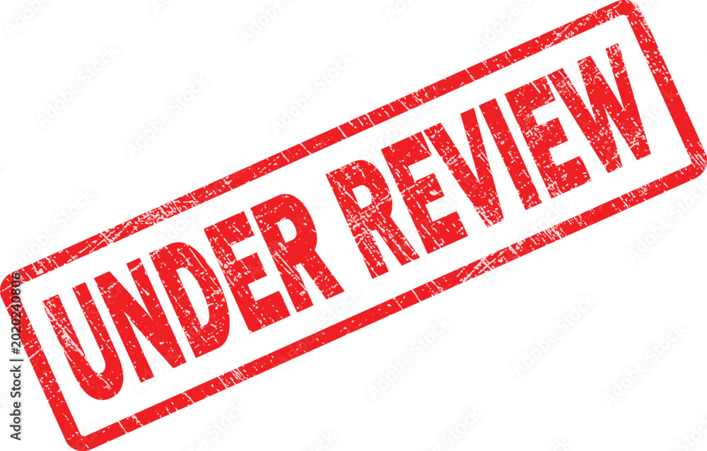 Фотография Red stamp with Under Review text