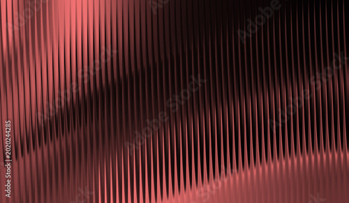 Photography Abstract background with vertical metallic lines in shades of rose gold and blac