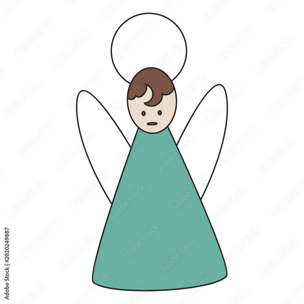 Obraz premium Blue angel cartoon icon 29
