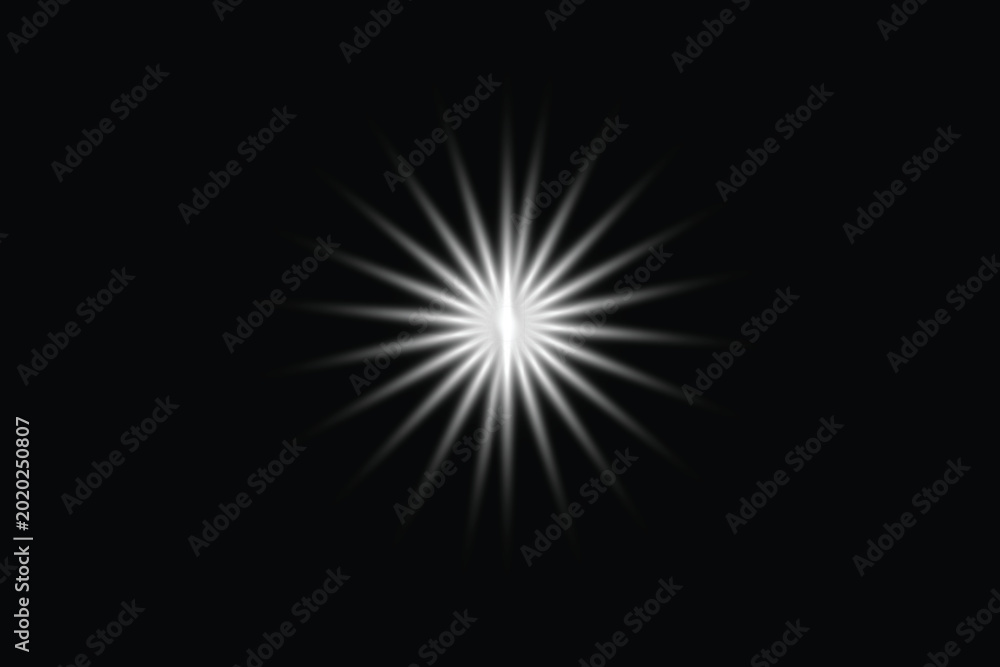 Fototapeta premium White background adorned with neon rays and dynamic lines.