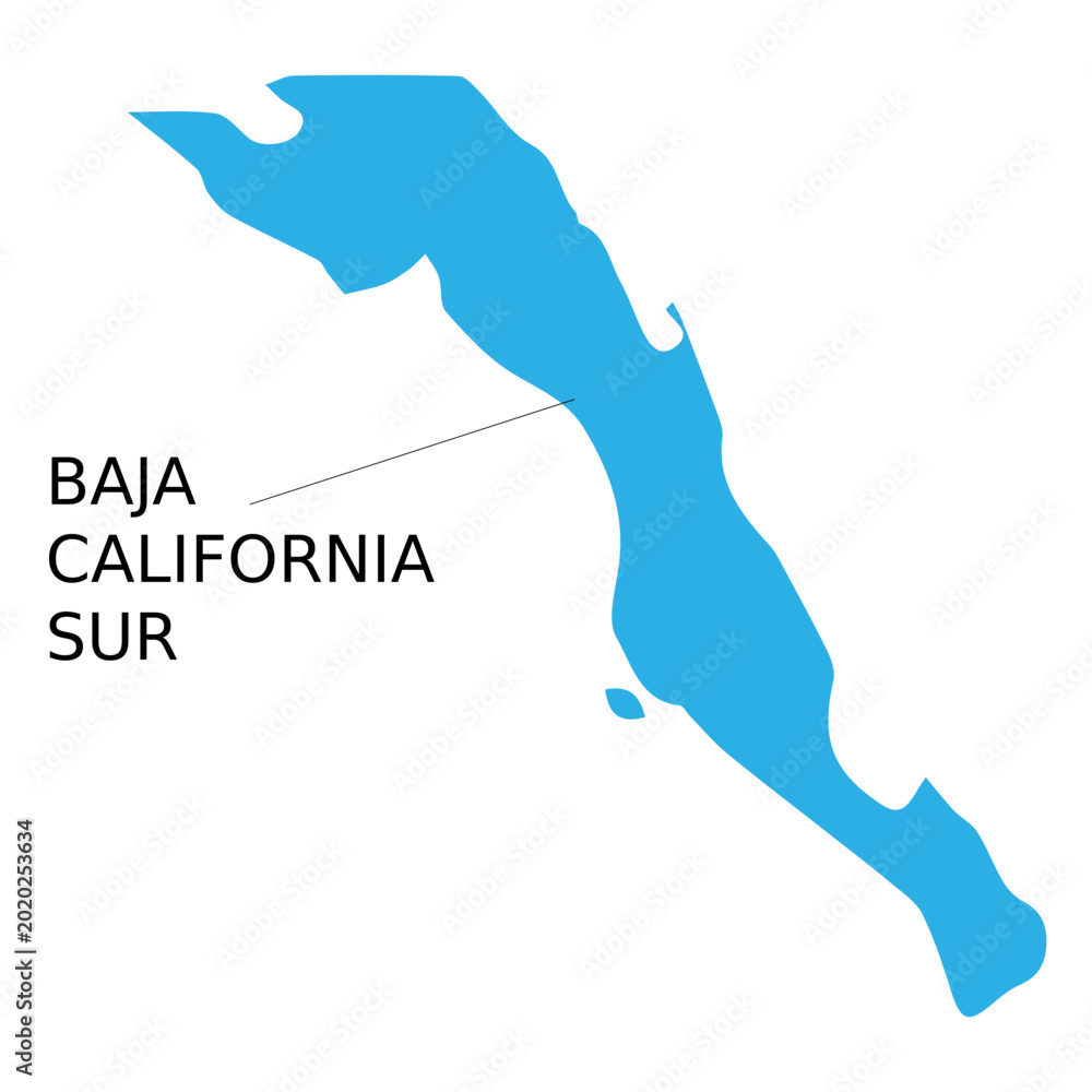 Obraz premium Baja california sur state map