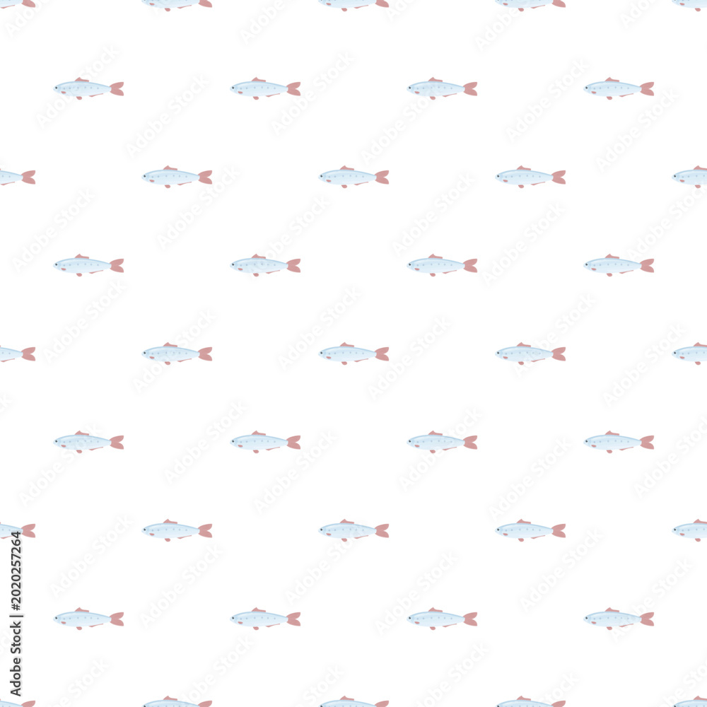 Fototapeta premium Light blue fish creating a repetitive ocean or aquatic theme