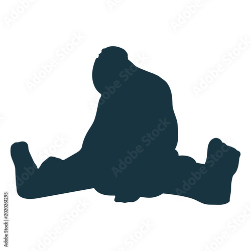Quadro em tela Troll giant sitting foot silhouette