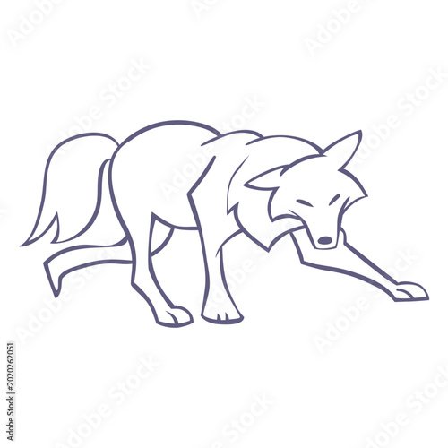Фотография Stroke wolf character