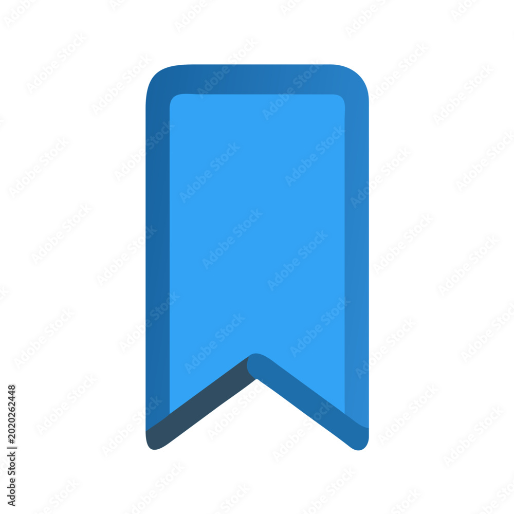 Ταπετσαρία Minimalist blue bookmark icon on black background representing saved items and f