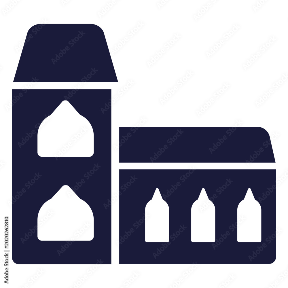 Foto Silhouette house building