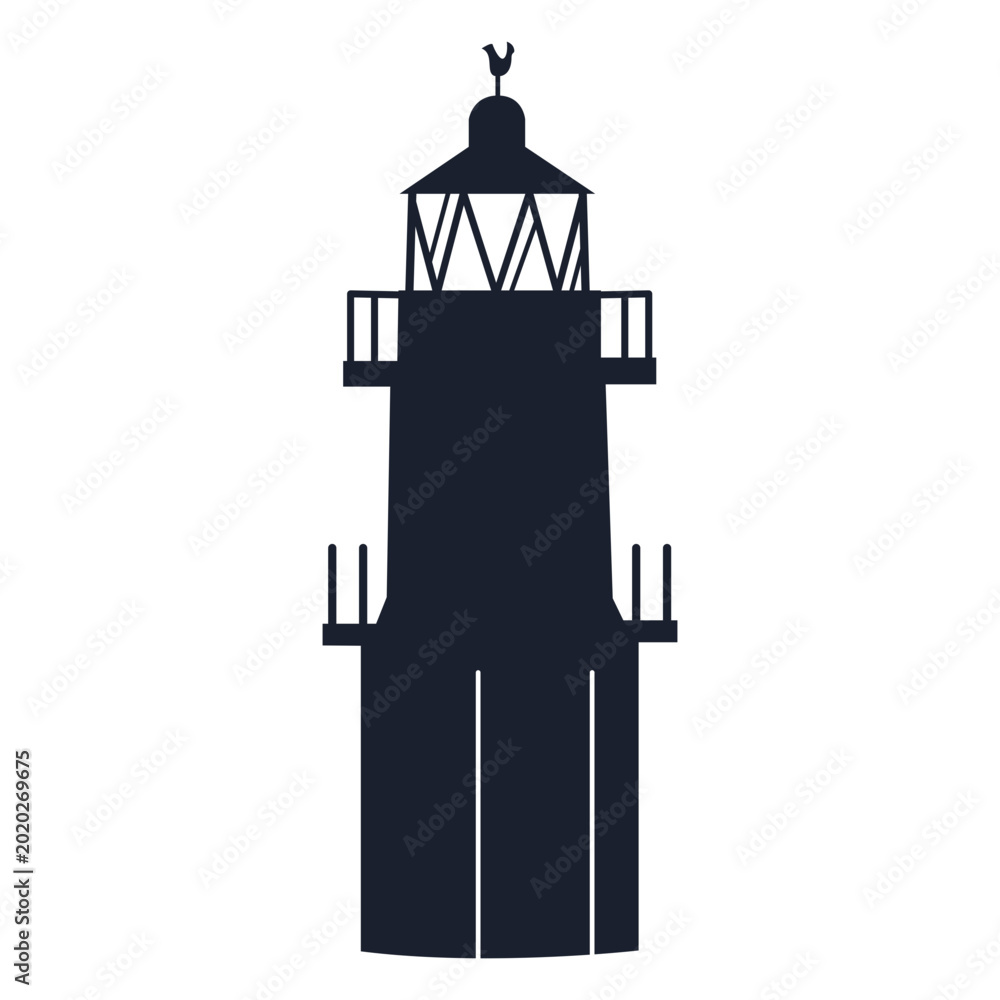 Ταπετσαρία Lighthouse tower top silhouette
